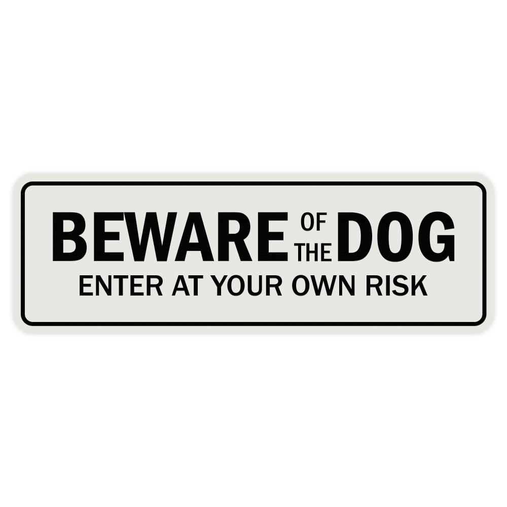 standard-beware-of-the-dog-sign-white-large-3-x-9-walmart-com for Free Printable Beware Of Dog Sign Standard Beware Of The Dog Sign - White - Large 3