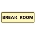 thumbnail image 1 of Standard Break Room Sign - Ivory / Dark Brown - Large 3" X 9", 1 of 4