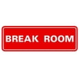 thumbnail image 1 of Standard Break Room Sign -Red - Large 3" X 9", 1 of 4