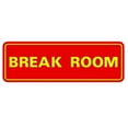 thumbnail image 1 of Standard Break Room Sign - Red / Yellow - Large 3" X 9", 1 of 4