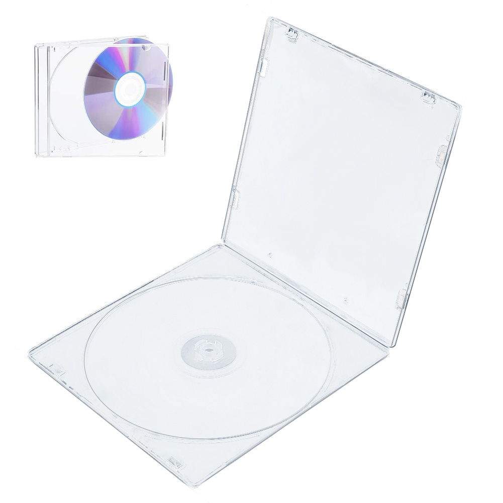 Standard CDs Jewel Cases Slim Square Plastic CDs Cases Transparent