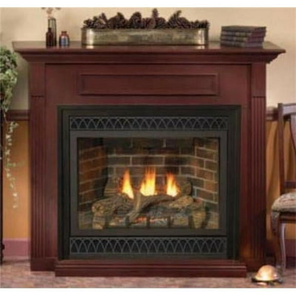 Standard Cabinet Mantel with Base, Cherry