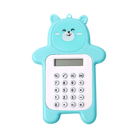 Standard Calculator 12 Digit Cute Bear Calculator, Basic Button Battery Powered, Handheld Calculator Schools And Children Can Choose Pink, Yellow, Blue, Cyan And Brown. ,on Clearance