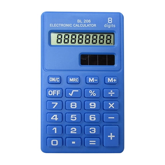 Standard Calculator Basic Digital Calculator, Desktop Calculator with 8 Digit LCD Display, Dual Power Solar & Battery Operated Portable Handheld Calculating Device for Home Office & Business