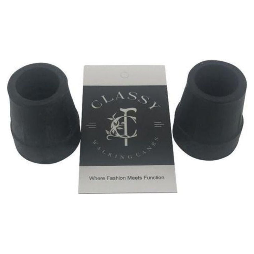 Standard Cane Tips in 1 inch Black Pair