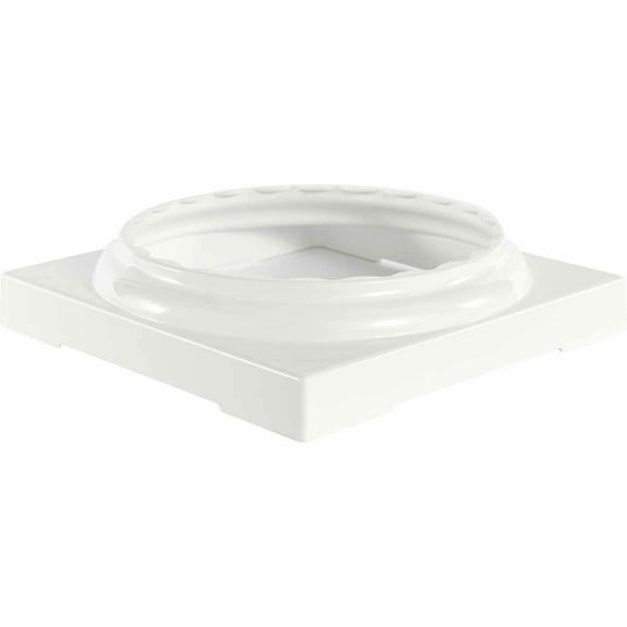 Standard Capital & Base for 10" Endura-Aluminum Fluted Round Columns, Gloss White Finish