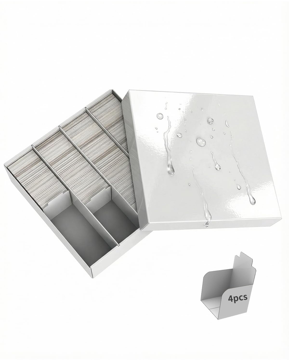 Standard Card Storage Box with Baffle and Trading Card Dividers,Trading ...