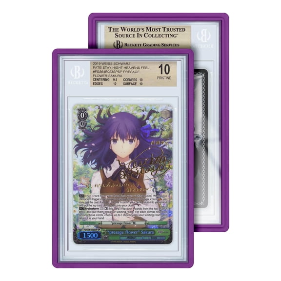 GradedGuard BGS Card Slab Protector Case, Standard BGS Size, Impact Resistant TPU Holder, Drop & Scratch Proof Frame for Graded Sports TCG Collectible Trading Cards - Purple