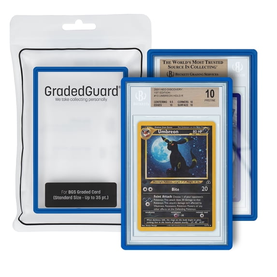 GradedGuard BGS Card Slab Protector Case, Standard BGS Size, Impact Resistant TPU Holder, Drop & Scratch Proof Frame for Graded Sports TCG Collectible Trading Cards - Royal