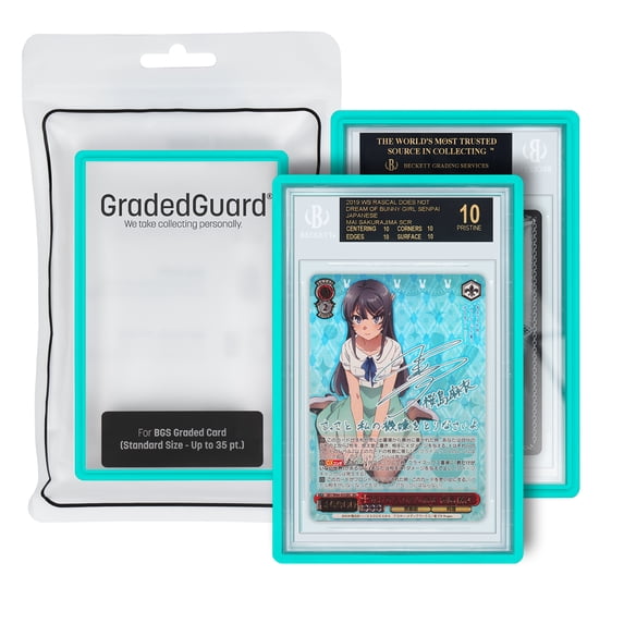 GradedGuard BGS Card Slab Protector Case, Standard BGS Size, Impact Resistant TPU Holder, Drop & Scratch Proof Frame for Graded Sports TCG Collectible Trading Cards - Mint