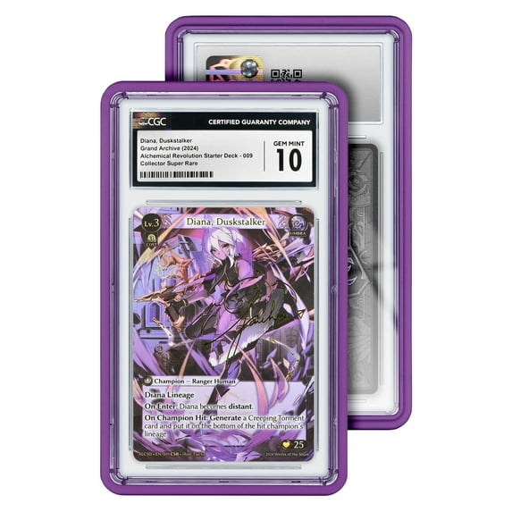 GradedGuard CGC Card Slab Protector Case, Standard CGC Size, Impact Resistant TPU Holder, Drop & Scratch Proof Frame for Graded Sports TCG Collectible Trading Cards - Purple