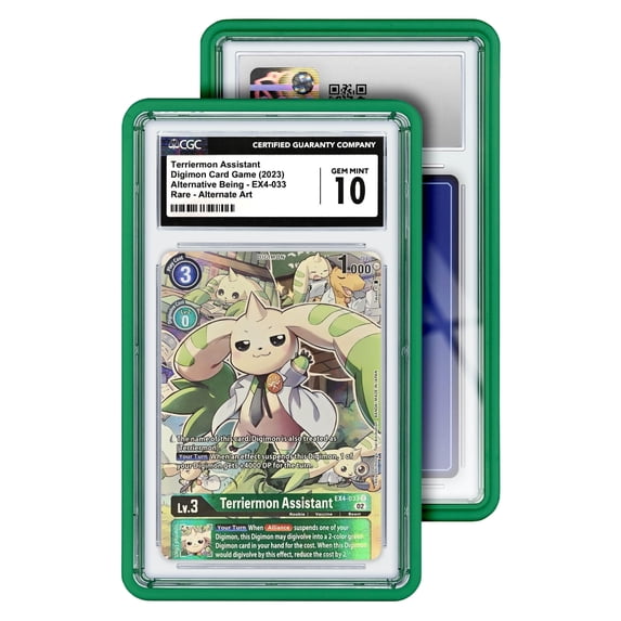 GradedGuard CGC Card Slab Protector Case, Standard CGC Size, Impact Resistant TPU Holder, Drop & Scratch Proof Frame for Graded Sports TCG Collectible Trading Cards - Green