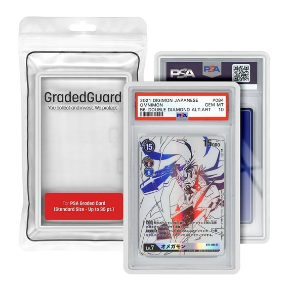 GradedGuard PSA Card Slab Protector Case, Standard PSA Size, Impact Resistant TPU Holder, Drop & Scratch Proof Frame for Graded Sports TCG Collectible Trading Cards - White