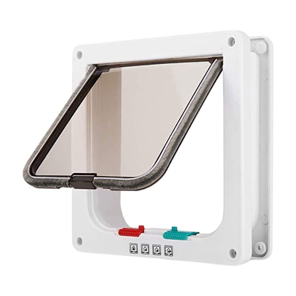 Standard Cat and Small Pet Door for Interior Exterior Doors, Weatherproof Pet Door for Cats & Dogs with Circumference Large（M-XL）