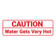 thumbnail image 1 of Standard Caution Water Gets Very Hot Sign (White/Red) - Medium 1 Pack, 1 of 7