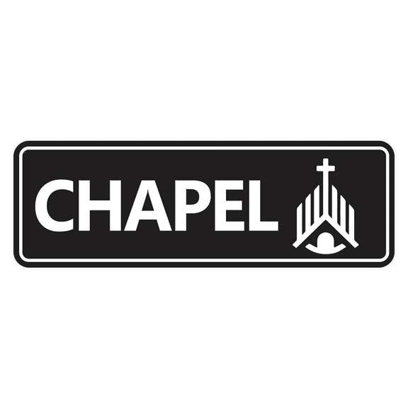 Standard Chapel Sign (Black) - Large