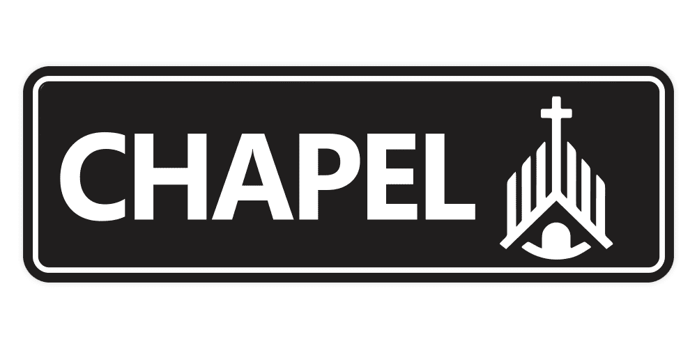 Chapel Sign Example Standard Chapel Sign (Black) - Medium - Walmart.com