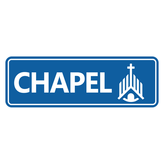 Standard Chapel Sign (Blue) - Small