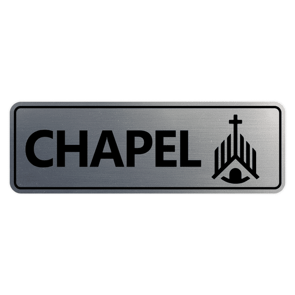 Standard Chapel Sign (Brushed Silver) - Large