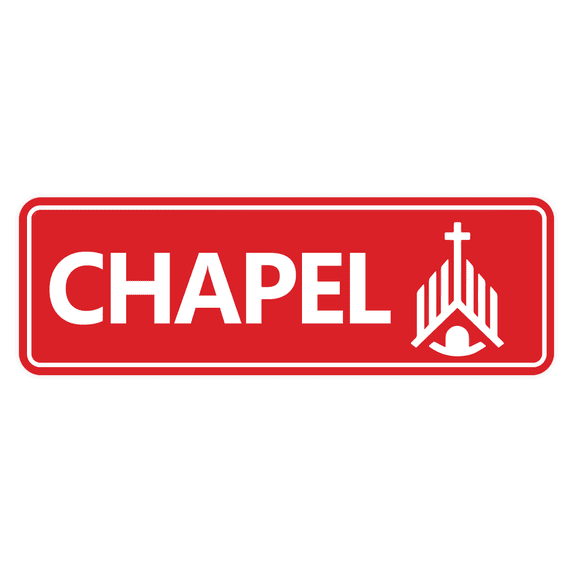 Standard Chapel Sign (Red) - Small