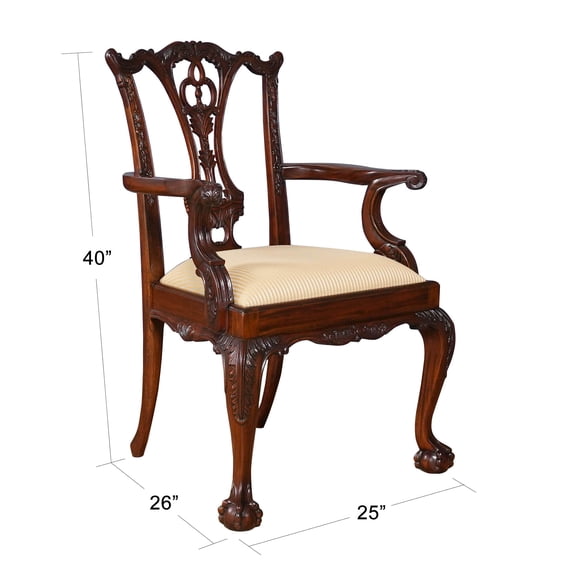 NDRAC011Z Standard Chippendale Chairs, Set of Ten