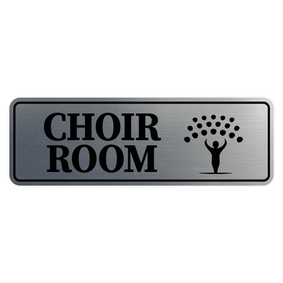 Standard Choir Room Sign (Brushed Silver) - Small