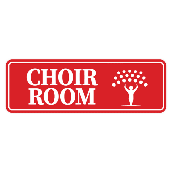 Standard Choir Room Sign (Red) - Large