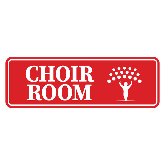 Standard Choir Room Sign (Red) - Large