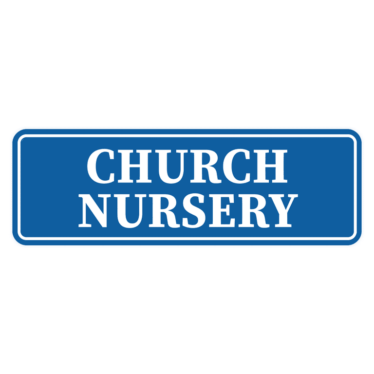 Standard Church Nursery Sign (Blue) - Medium - Walmart.com for Free Printable Church Nursery Sign In Sheets