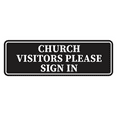 thumbnail image 1 of Standard Church Visitors Please Sign In Sign (Black) - Large, 1 of 5