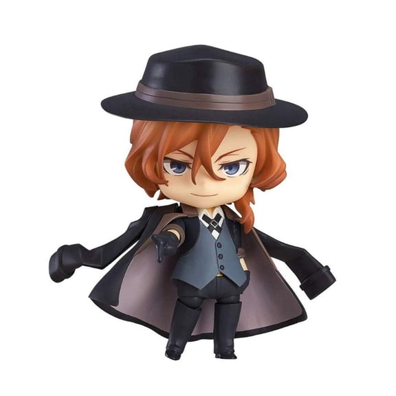 Standard Chuya Nakahara Regular Nendoroid Action Figure, Bungo Stray Dogs Multicolor Chibi Figurine for Shelf Display