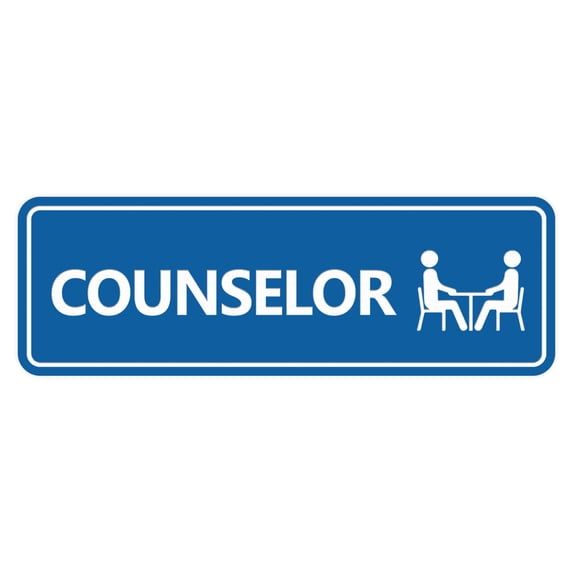 Standard Counselor Sign (Blue) - Large
