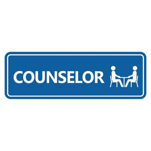 Standard Counselor Sign (Blue) - Small