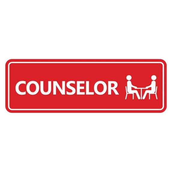 Standard Counselor Sign (Red) - Medium