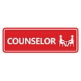 thumbnail image 1 of Standard Counselor Sign (Red) - Small, 1 of 5
