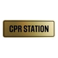 thumbnail image 1 of Standard Cpr Station Sign (Brushed Gold) - Small 2" X 6", 1 of 4