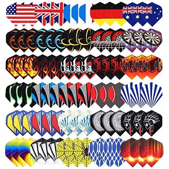 Standard Dart Flights 30 Sets 90 Pcs Durable PET and Laser Replacement Feather Tail Wing - Perfect Accessories Equipment Supplies for Dart Games$$Sport & Recreation Other