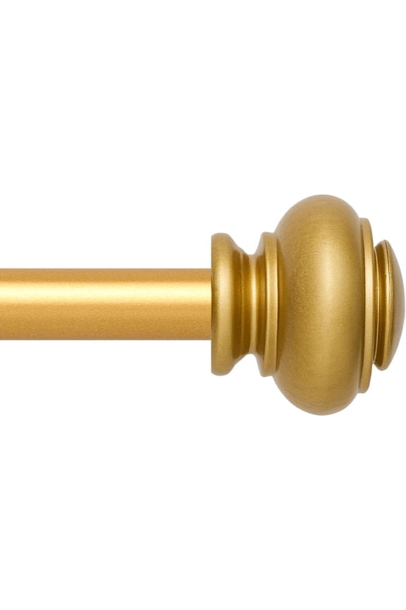 Standard Decorative Curtain Rods for window 30 to 84,3/4 inch Adjustable Curtain Rods，Heavy Duty Drapery Rods，Gold