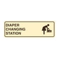 thumbnail image 1 of Standard Diapers Changing Station Sign (Ivory/Dark Brown) - Large, 1 of 5