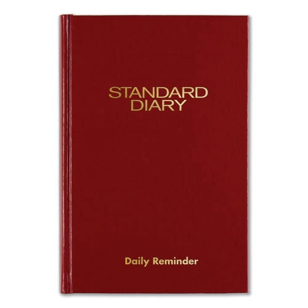 Standard Diary Daily Diary Recycled, Red, 12.13 X 7.69, 2021 - Crown Office Supplies