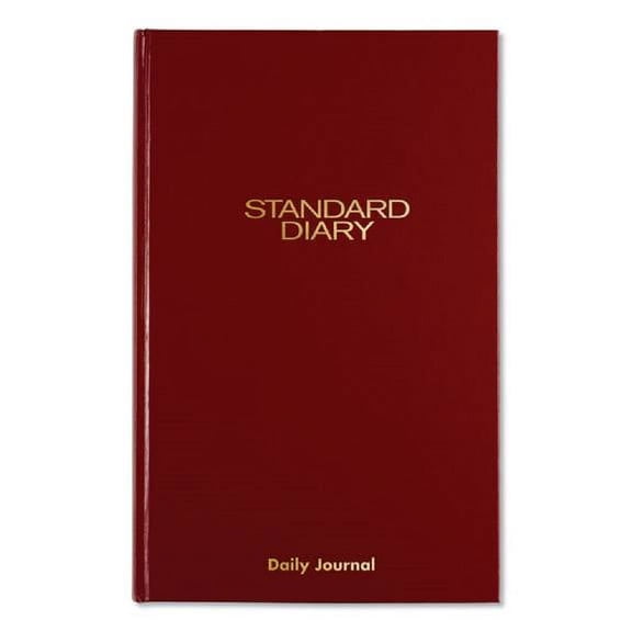 Standard Diary Recycled Daily Journal, Red, 12.13 X 7.69, 2021