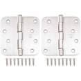 thumbnail image 1 of Stone Harbor Hardware 4" Door Hinges, 5/8" Radius Corner, Satin Nickel, 2-Pack, 1 of 5
