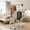 thumbnail image 1 of Standard Double Rod Garment Rack, Silver, 1 of 5