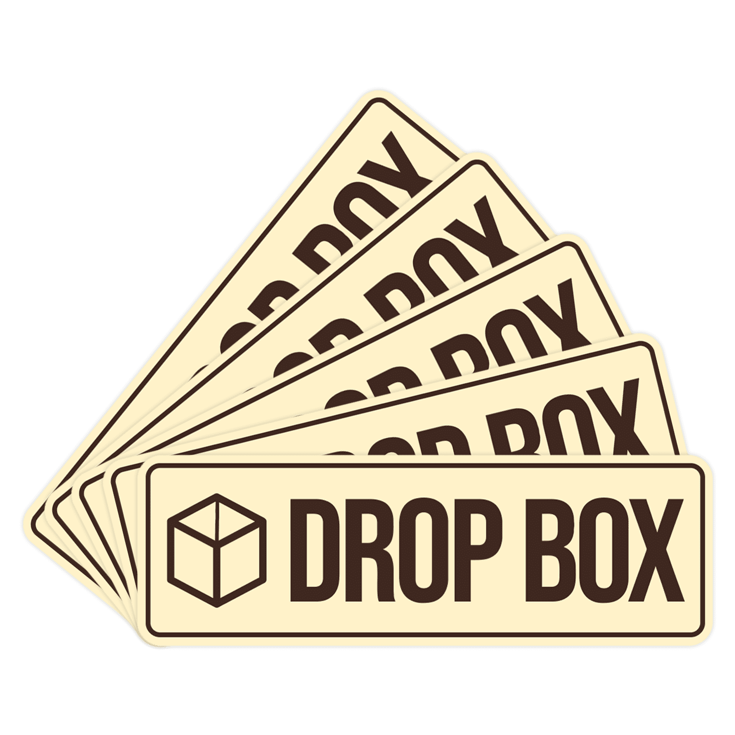 Standard Drop Box Sign (Ivory/Dark Brown) - Medium (5 Pack) - Walmart.com