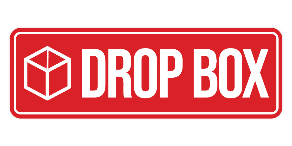 Standard Drop Box Sign (Red) - Small - Walmart.com