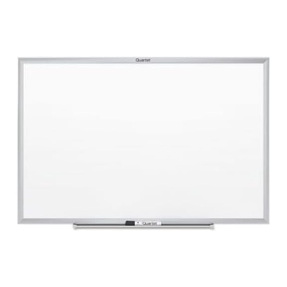 Standard Dry-Erase Board, Melamine, 36 x 24, White, Aluminum Frame (QRTS533) by