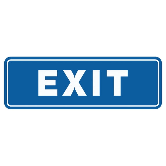 Standard EXIT Sign - Blue - Medium