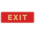 thumbnail image 1 of Standard EXIT Sign - Red / Gold - Small, 1 of 1