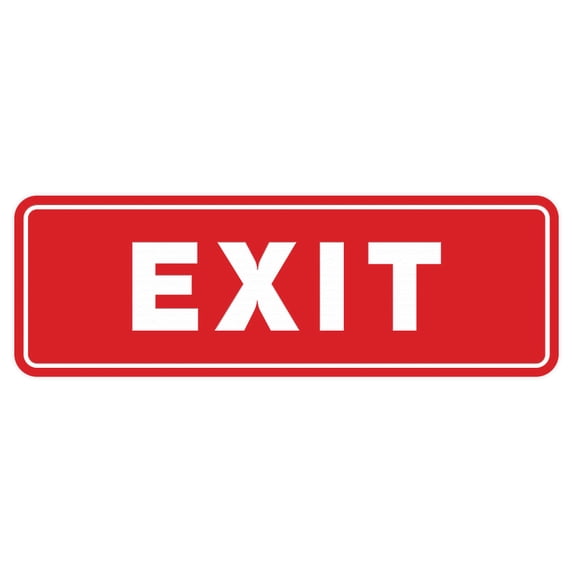 Standard EXIT Sign -Red - Small