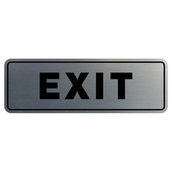 Standard EXIT Sign - Silver - Large